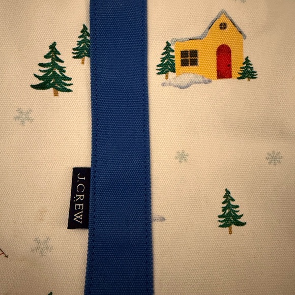 J. Crew Ski Structured Canvas Tote w/Zipper - Picture 5 of 7